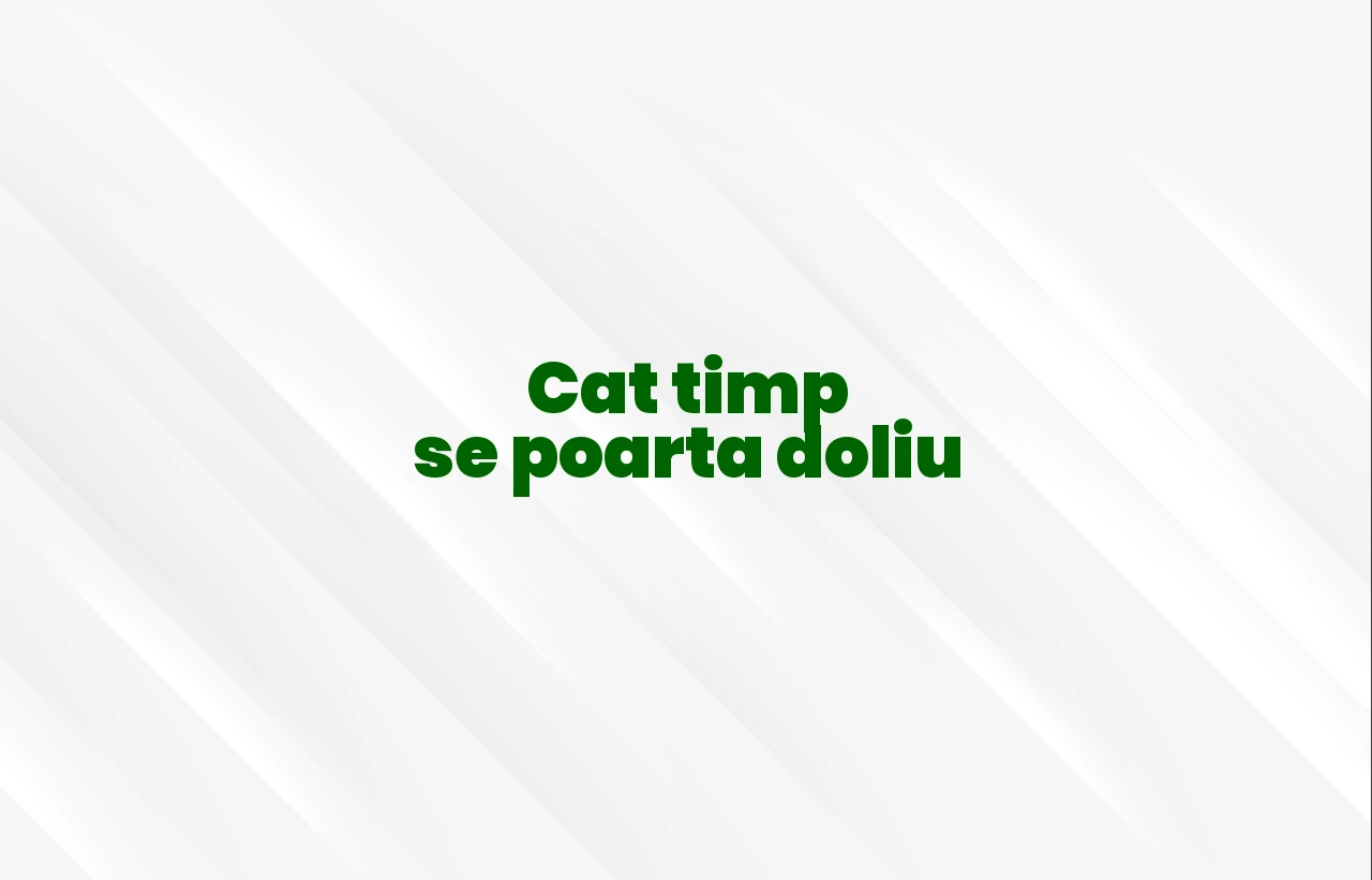 cat timp se poarta doliu